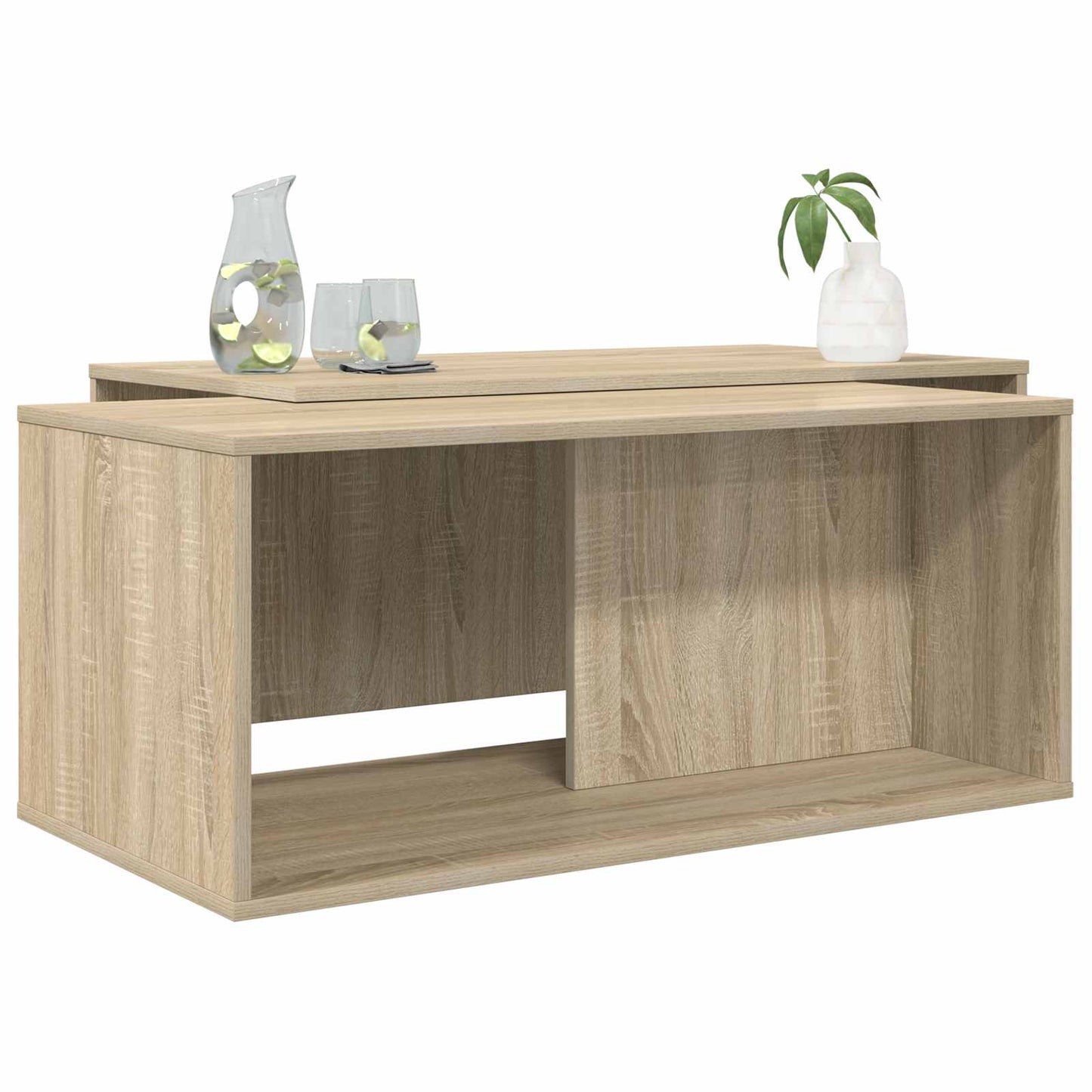 vidaXL Σετ Τραπεζιού Για Καφέ 2 pcs Δρύς Sonoma Επεξεργασμένο ξύλο