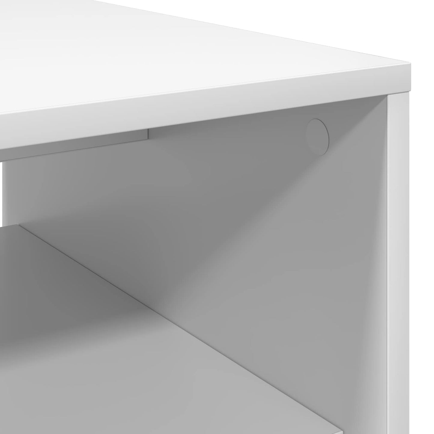 vidaXL Τραπεζάκι σαλονιού Λευκό 60 x 50 x 40 εκ Επεξεργασμένο ξύλο