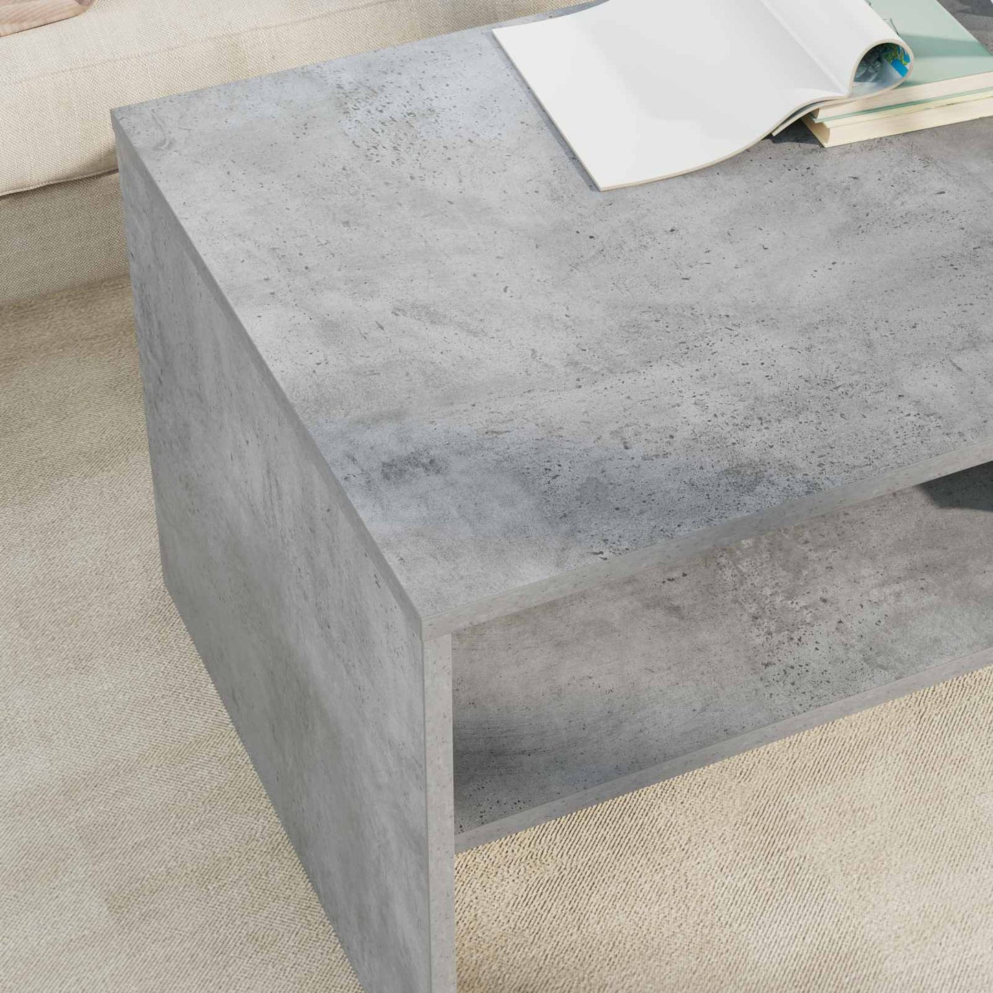 vidaXL Τραπεζάκι σαλονιού Σκυρόδεμα Γκρι 100 x 50 x 40 cm