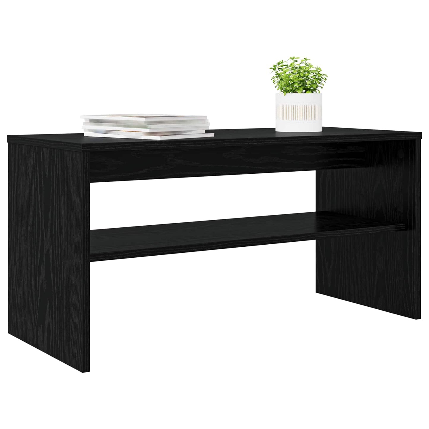 vidaXL Ντουλάπι TV 80 x 35 x 40 εκ Μαύρη Οξυά Επεξεργασμένο Ξύλο