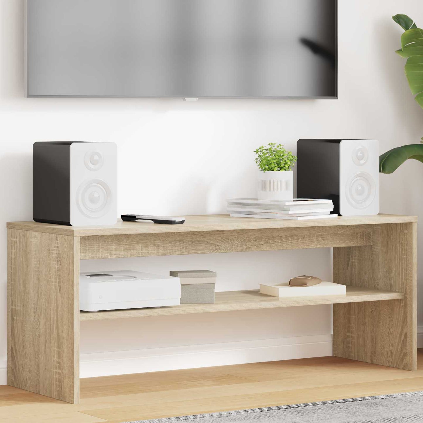 vidaXL Ντουλάπι TV 100 x 35 x 40 εκ Δρύς Sonoma Επεξεργασμένο Ξύλο
