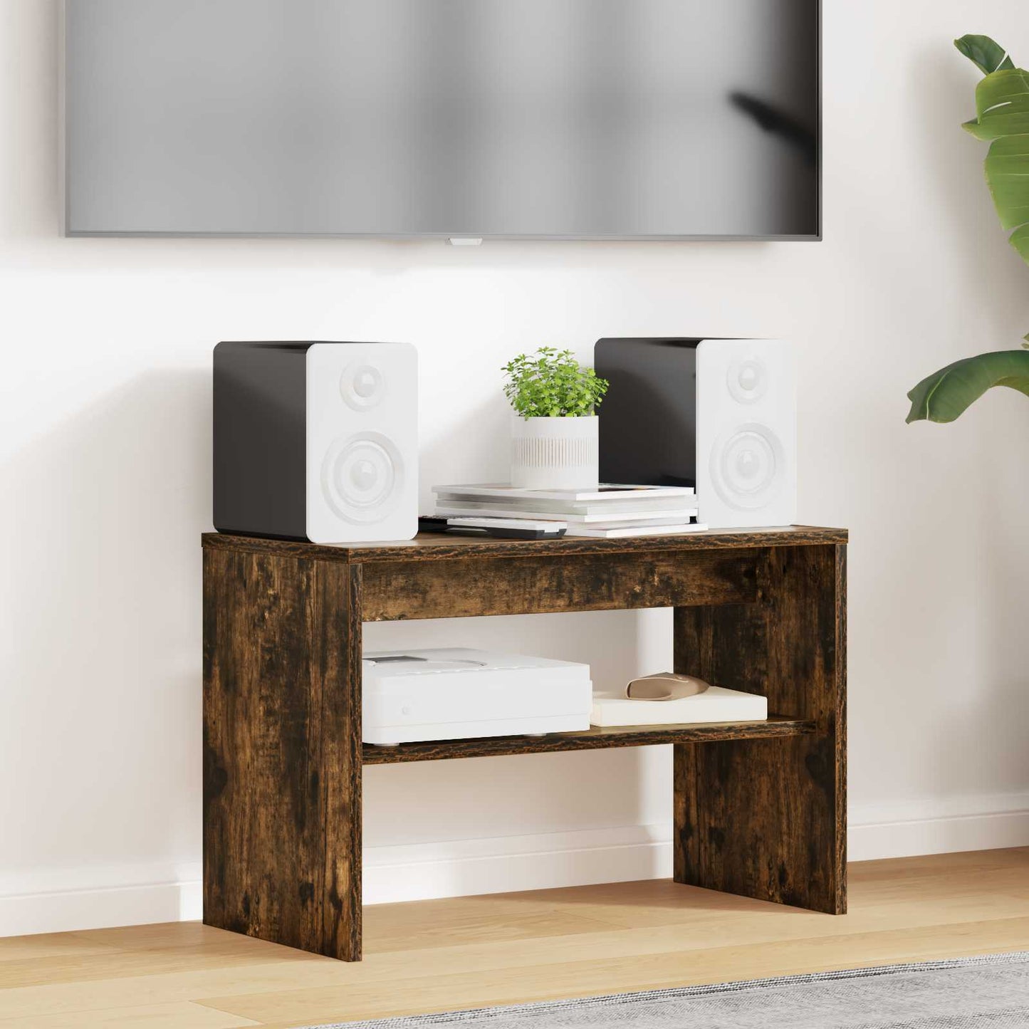 vidaXL Ντουλάπι TV 60 x 30 x 40 εκ. Καπνιστό Δρύς Επεξεργασμένο Ξύλο