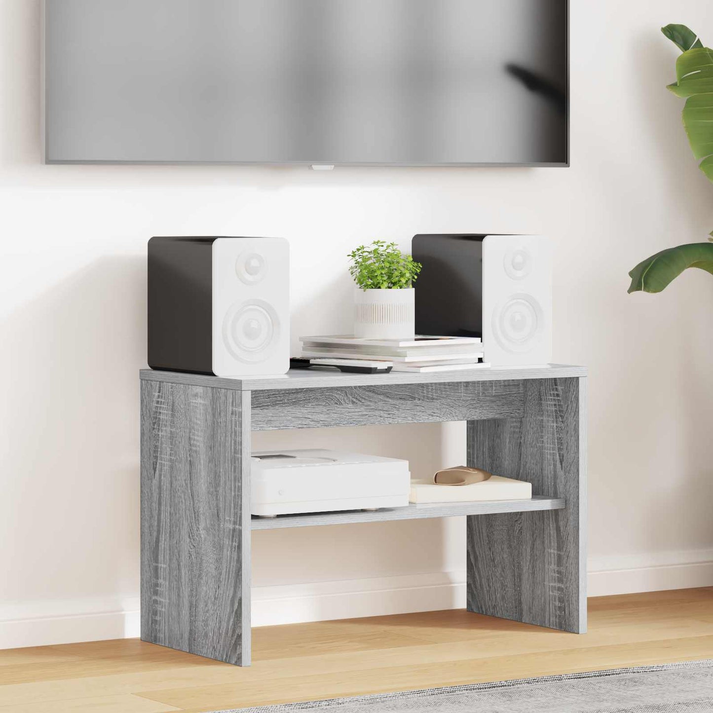vidaXL Ντουλάπι TV 60 x 30 x 40 εκ. Γκρίζο Σονομα Επεξεργασμένο Ξύλο