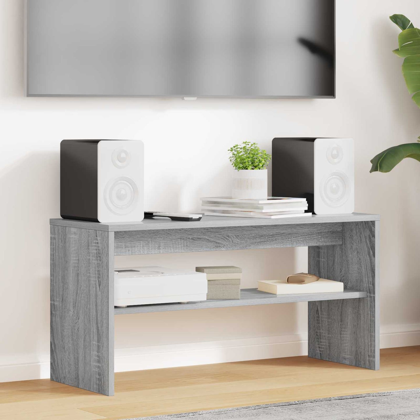 vidaXL Ντουλάπι TV 80 x 30 x 40 εκ Γκρίζο Σονομα Επεξεργασμένο Ξύλο