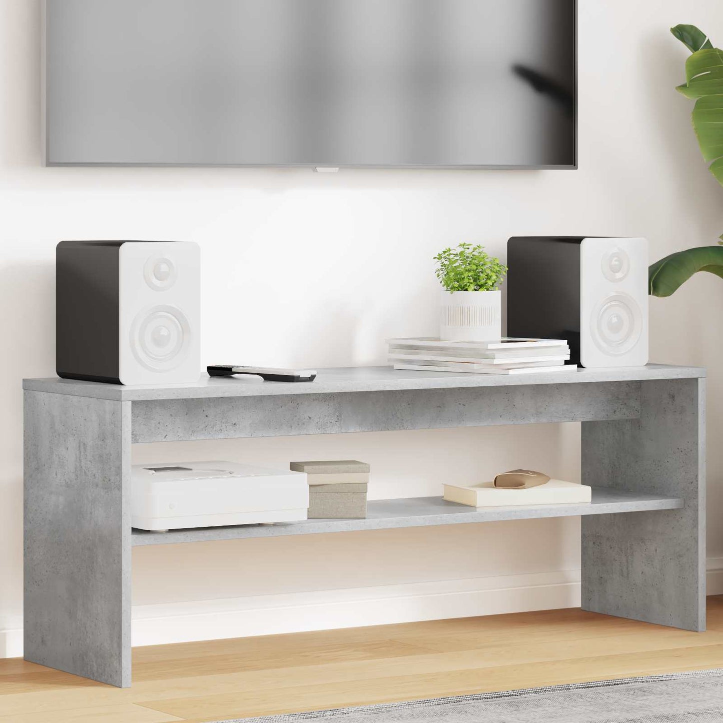 vidaXL Ντουλάπι TV 100 x 30 x 40 εκ Σκυρόδεμα Γκρι Επεξεργασμένο Ξύλο