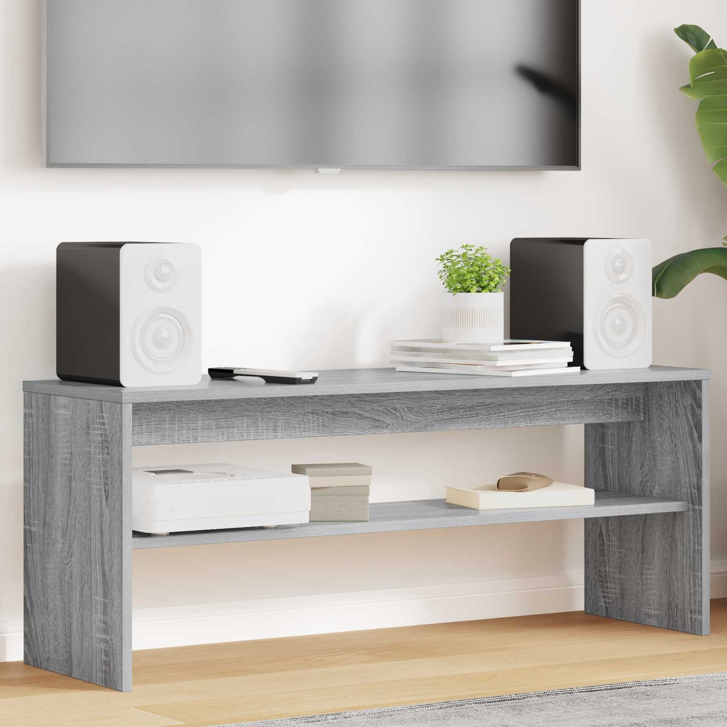 vidaXL Ντουλάπι TV 100 x 30 x 40 εκ Γκρίζο Σονομα Επεξεργασμένο Ξύλο