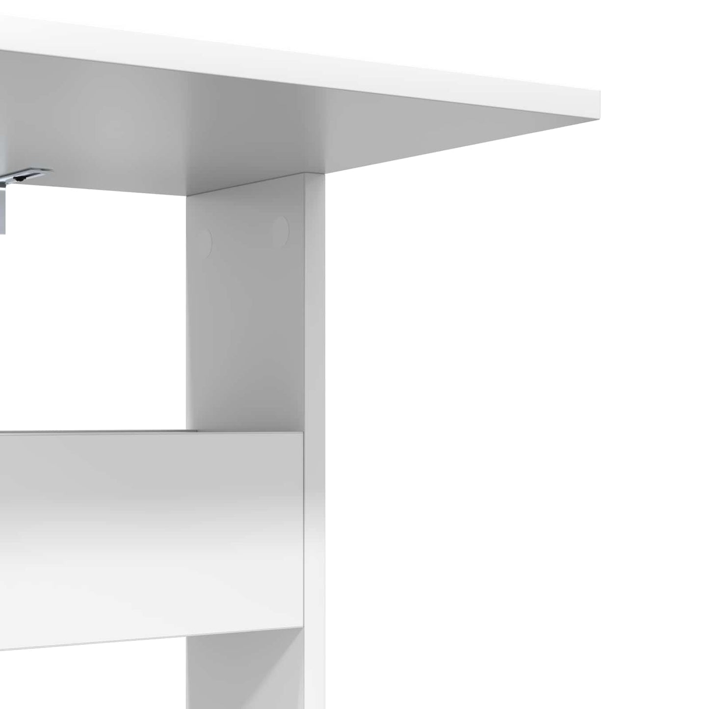 vidaXL Τραπεζάκι Πλευράς Λευκό 40 x 35 x 60,5 εκ Επεξεργασμένο ξύλο