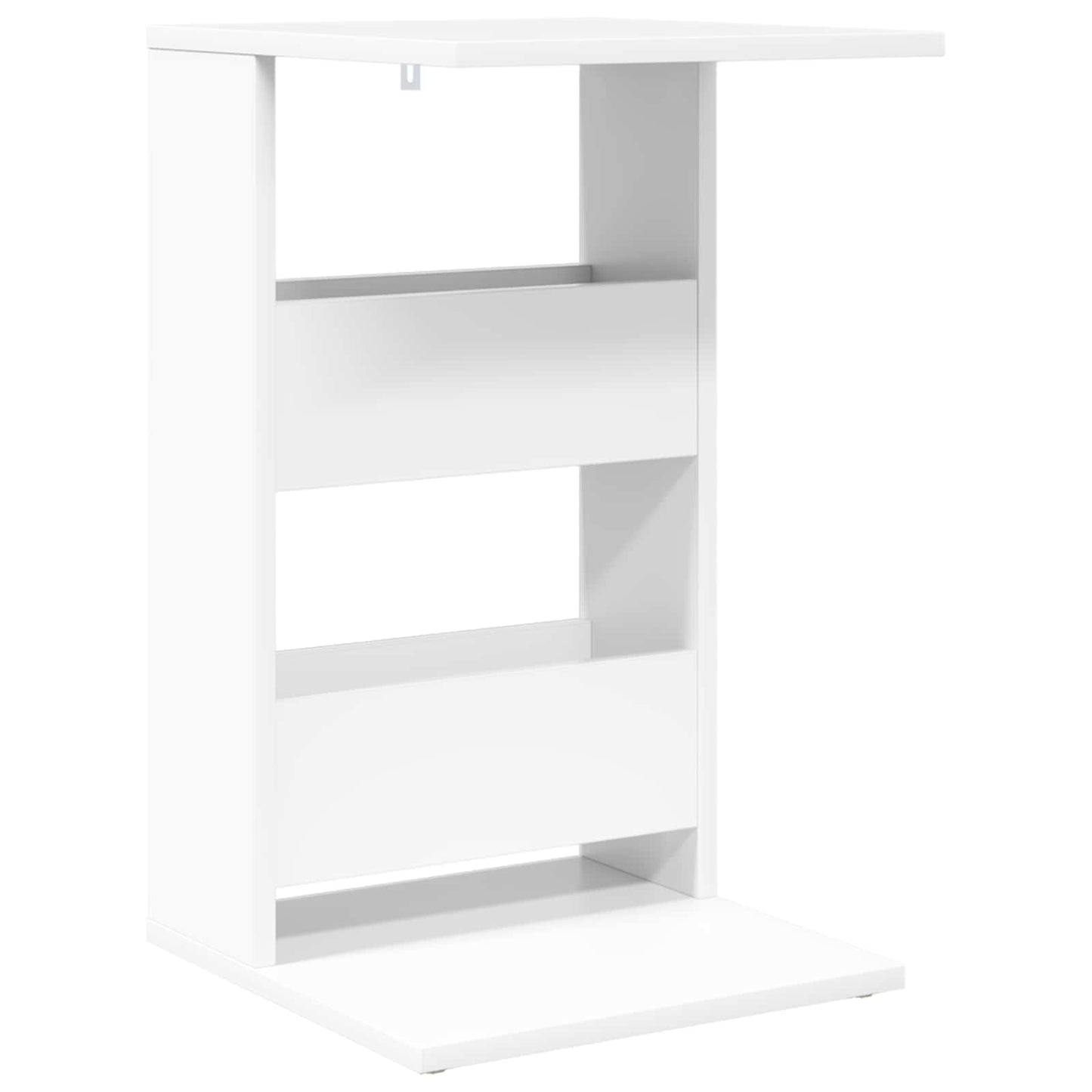 vidaXL Τραπεζάκι Πλευράς Λευκό 40 x 35 x 60,5 εκ Επεξεργασμένο ξύλο