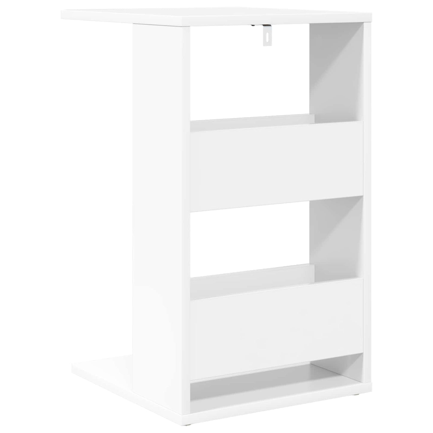 vidaXL Τραπεζάκι Πλευράς Λευκό 40 x 35 x 60,5 εκ Επεξεργασμένο ξύλο