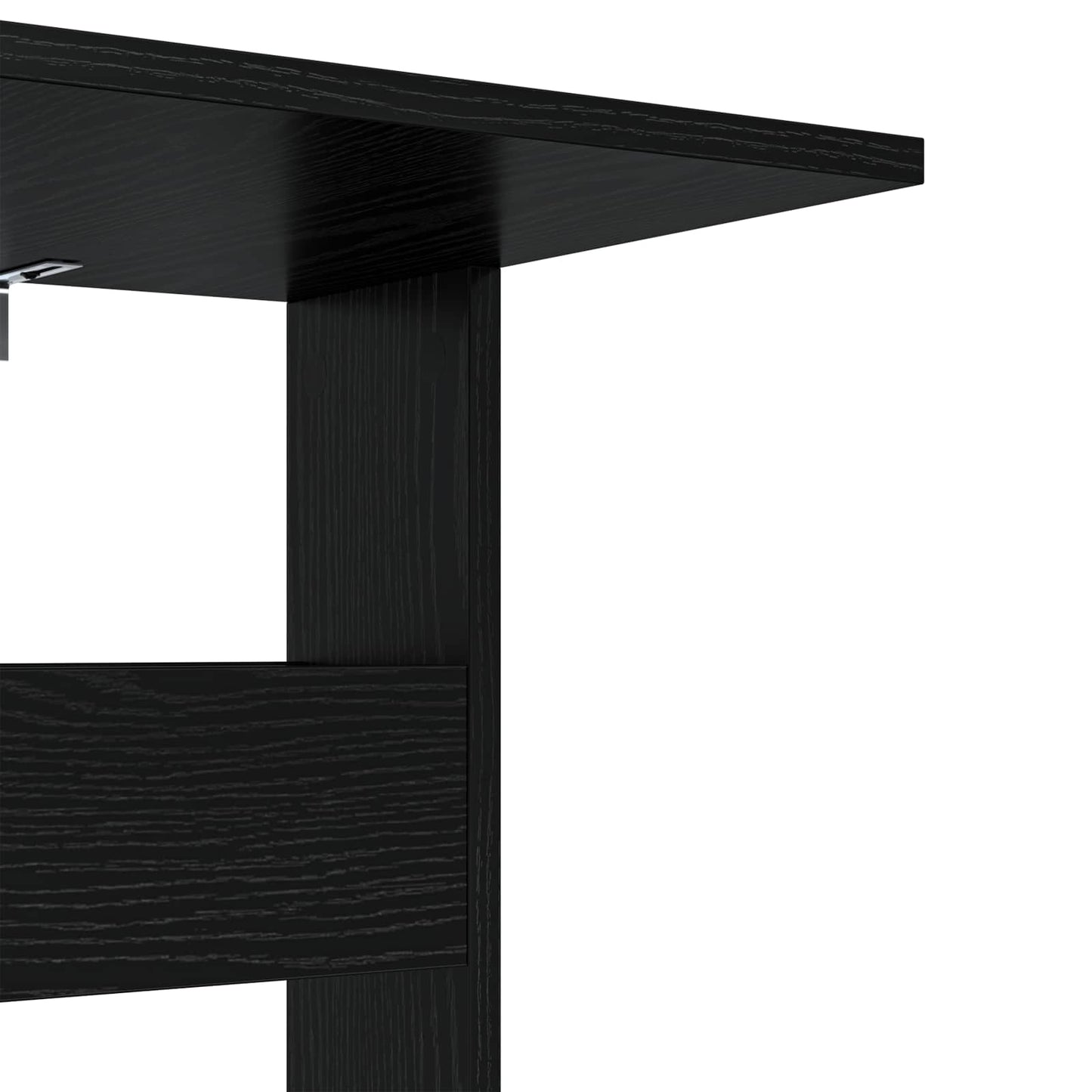 vidaXL Τραπεζάκι Πλευράς Μαύρη Οξυά 40 x 35 x 60,5 εκ