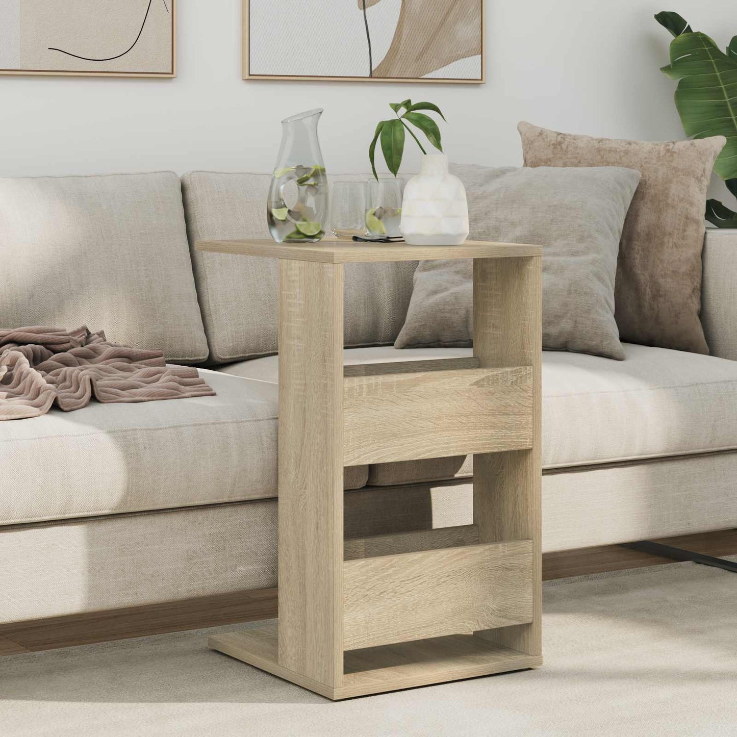 vidaXL Τραπεζάκι Πλευράς Δρύς Sonoma 40 x 35 x 60,5 εκ