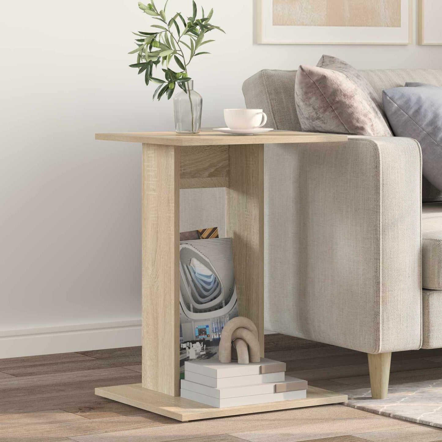 vidaXL Τραπεζάκι Πλευράς Δρύς Sonoma 45 x 40 x 62,5 εκ.