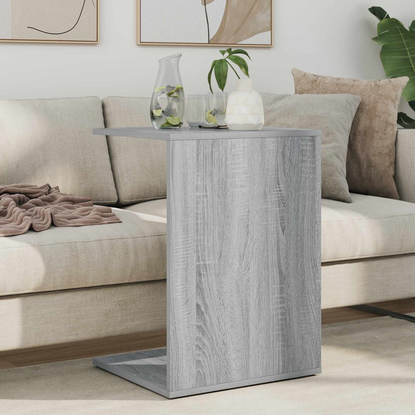 vidaXL Τραπεζάκι Πλευράς Γκρίζο Σονομα 45 x 40 x 62,5 εκ.