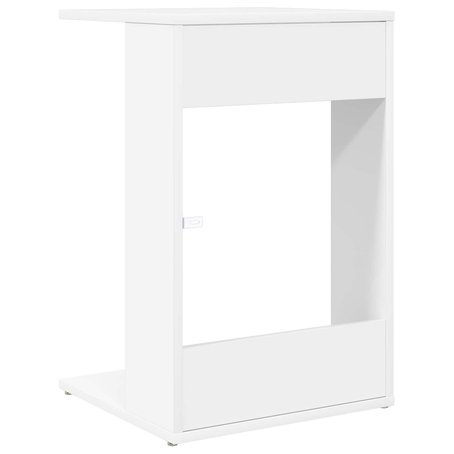vidaXL Τραπεζάκι Πλευράς Λευκό 40 x 38 x 62,5 εκ Επεξεργασμένο ξύλο