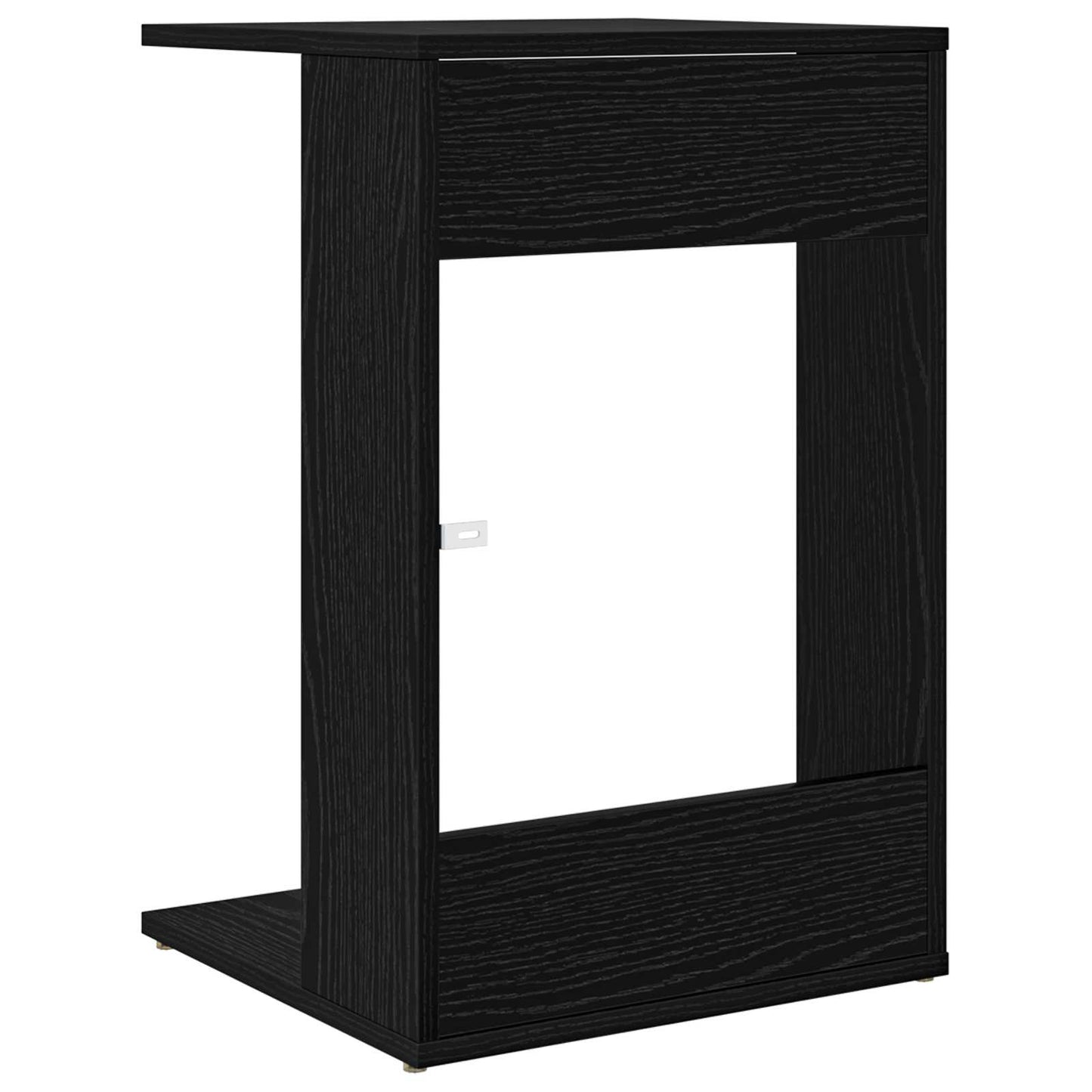 vidaXL Τραπεζάκι Πλευράς Μαύρη Οξυά 40 x 38 x 62,5 εκ