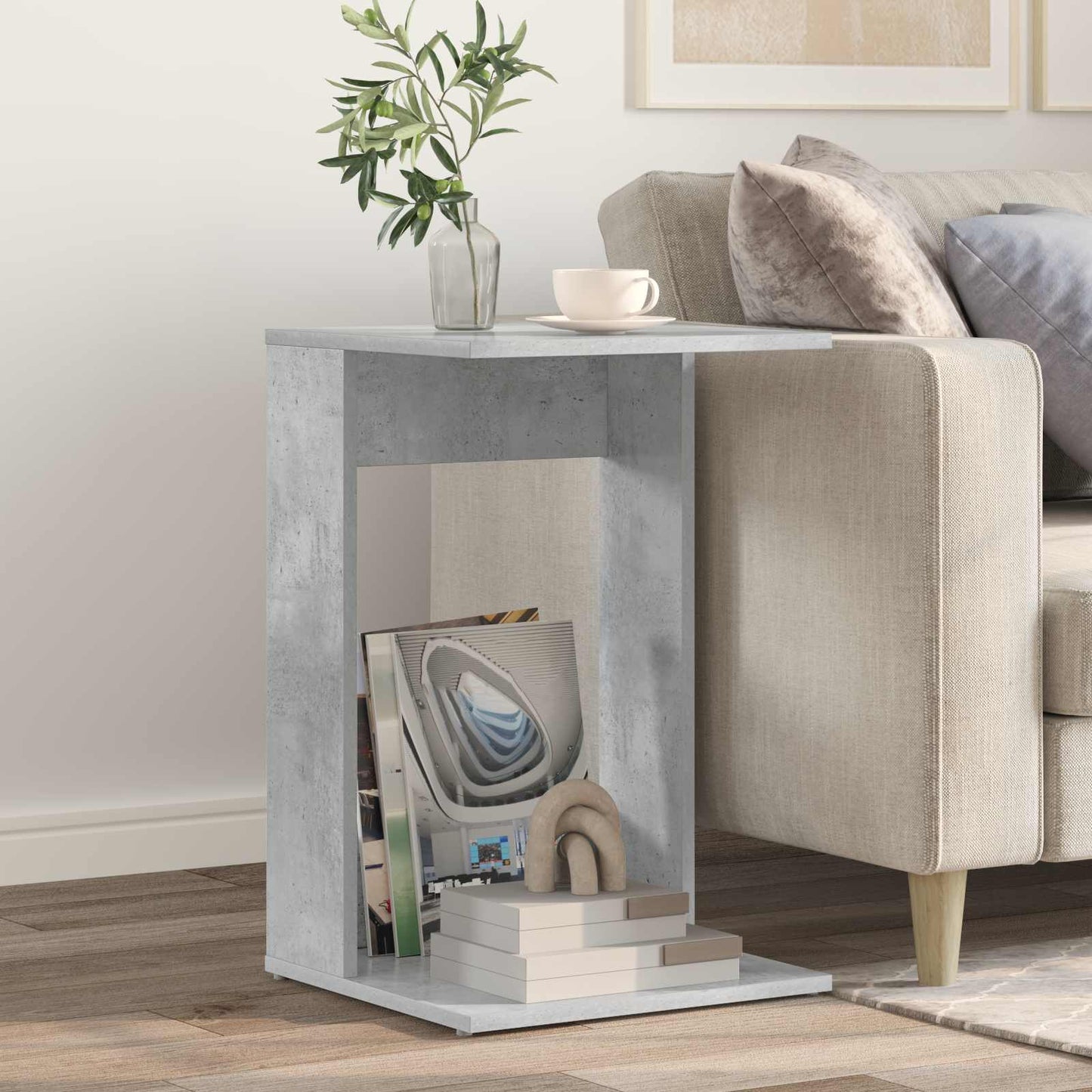 vidaXL Τραπεζάκι Πλευράς Σκυρόδεμα Γκρι 40 x 38 x 62,5 εκ