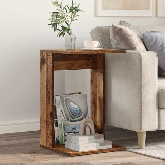 vidaXL Τραπεζάκι Πλευράς Παλιό ξύλο 40 x 38 x 62,5 εκ