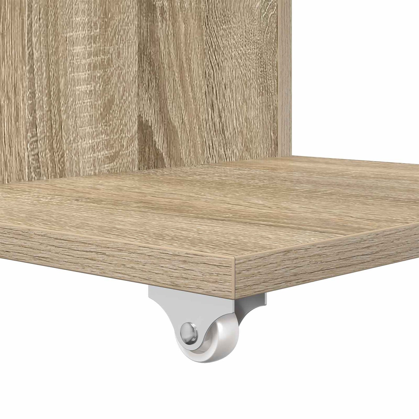 vidaXL Τραπεζάκι Πλευράς με τροχούς Δρύς Sonoma 40 x 35 x 60 εκ.