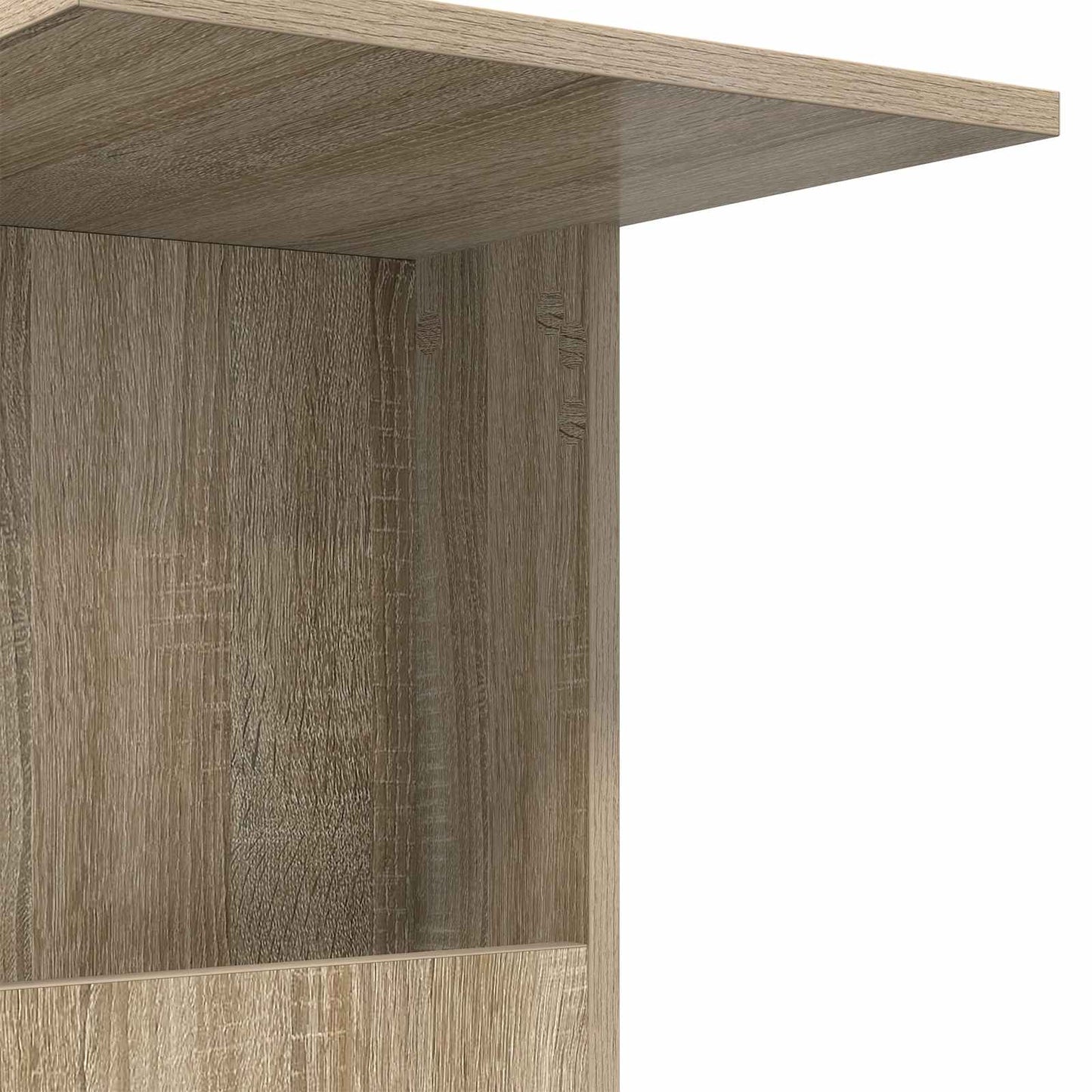 vidaXL Τραπεζάκι Πλευράς με τροχούς Δρύς Sonoma 40 x 35 x 60 εκ.