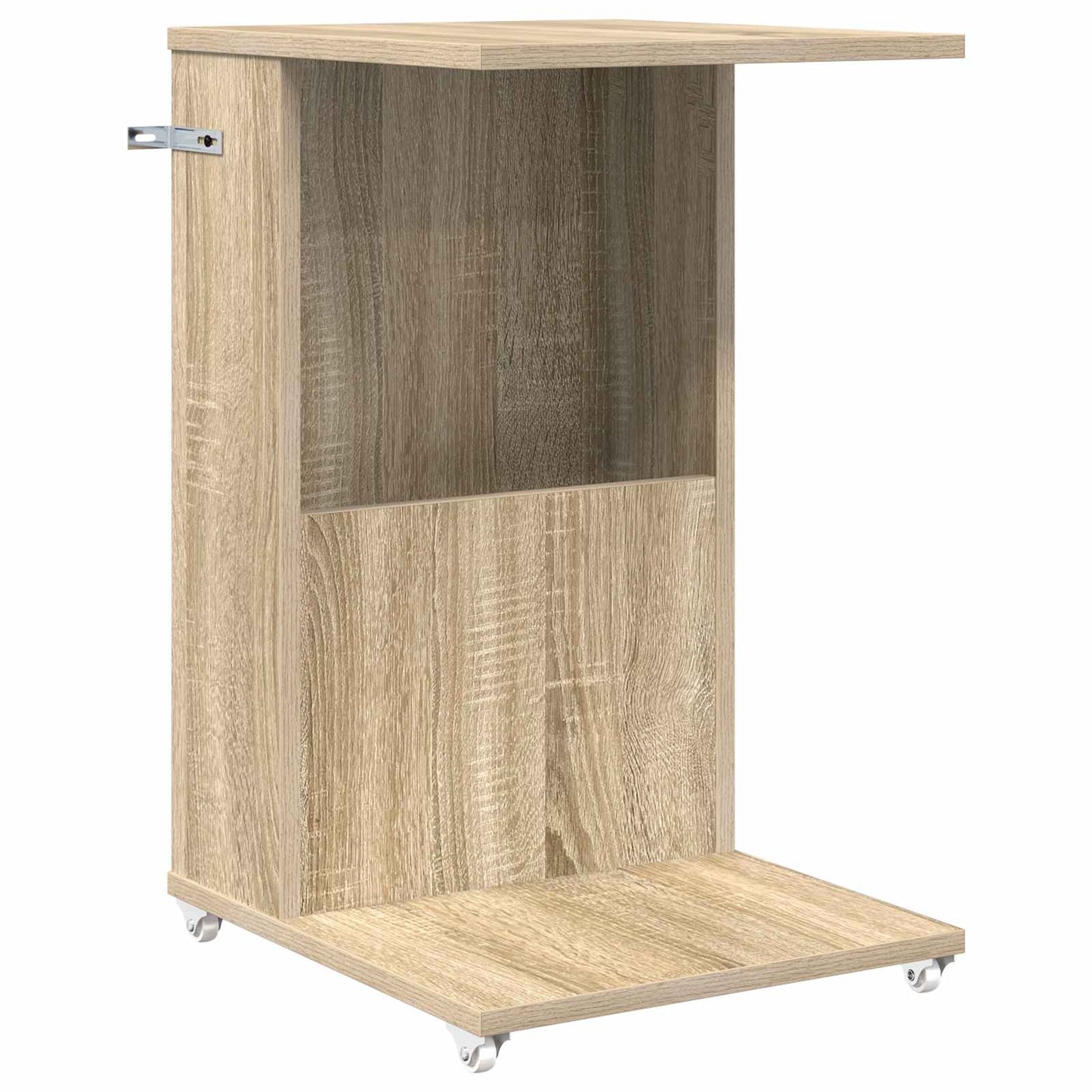 vidaXL Τραπεζάκι Πλευράς με τροχούς Δρύς Sonoma 40 x 35 x 60 εκ.