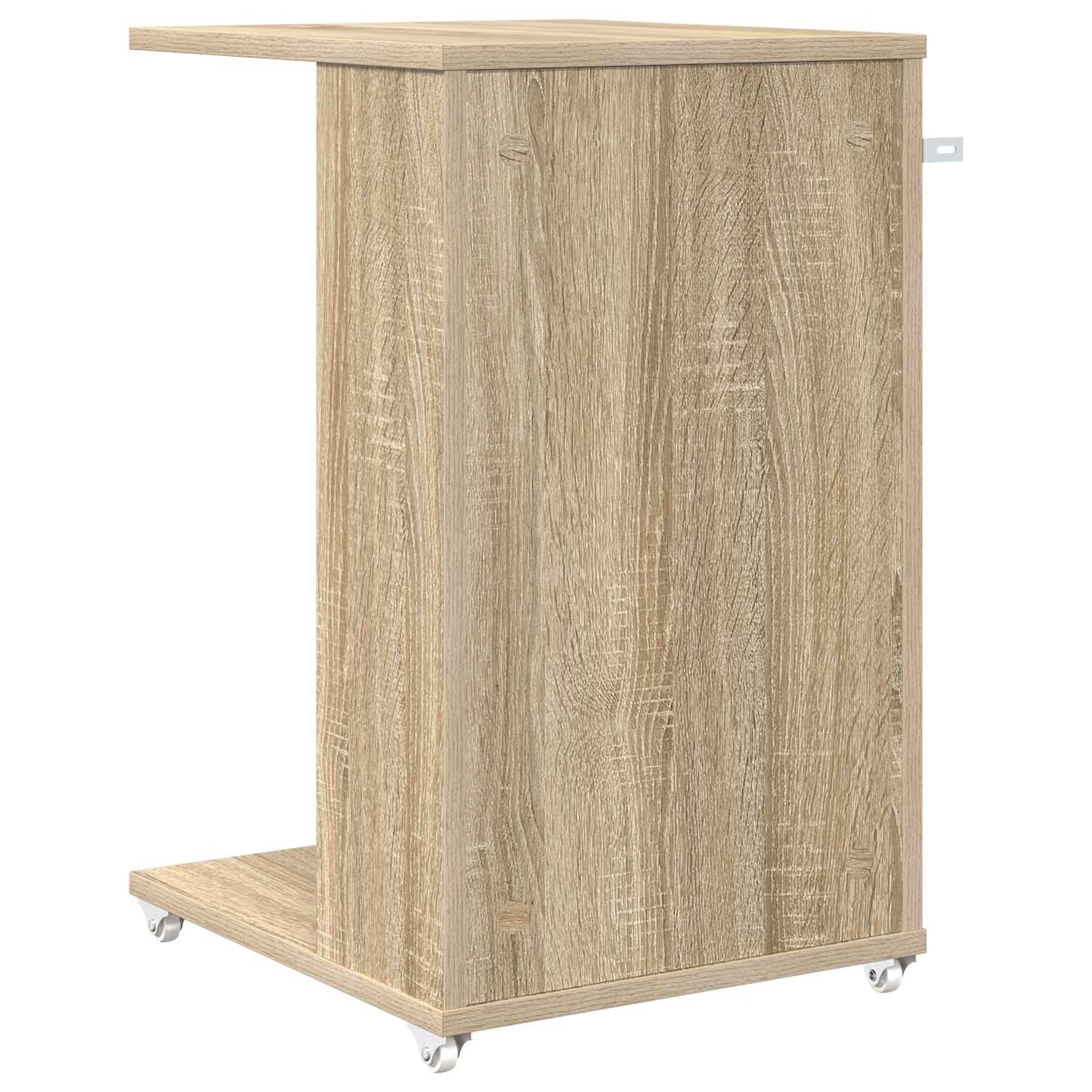 vidaXL Τραπεζάκι Πλευράς με τροχούς Δρύς Sonoma 40 x 35 x 60 εκ.