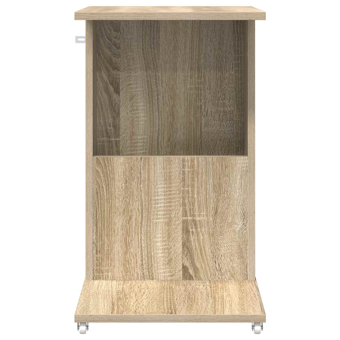 vidaXL Τραπεζάκι Πλευράς με τροχούς Δρύς Sonoma 40 x 35 x 60 εκ.