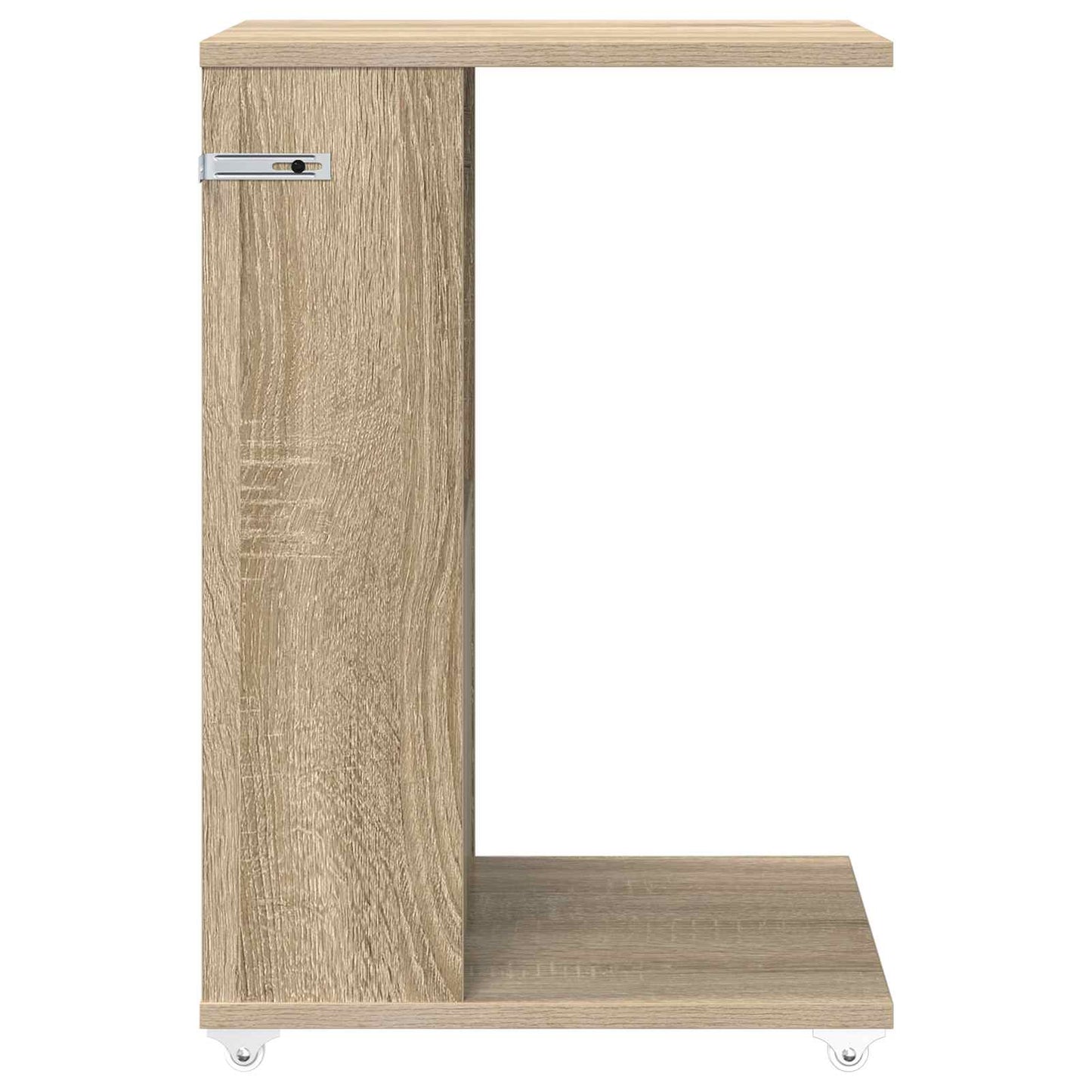 vidaXL Τραπεζάκι Πλευράς με τροχούς Δρύς Sonoma 40 x 35 x 60 εκ.