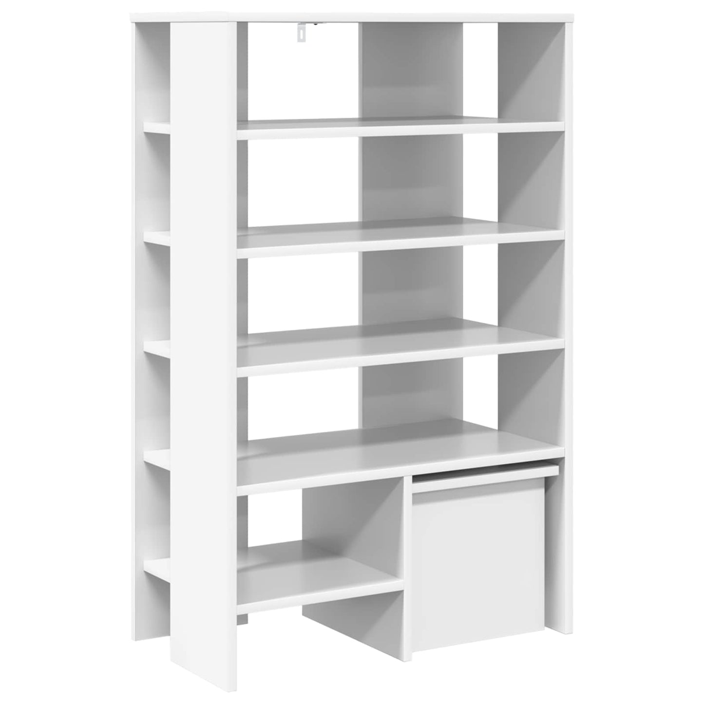 vidaXL Ντουλάπα Παπουτσιών με ράφι 2 pcs Λευκό Επεξεργασμένο ξύλο