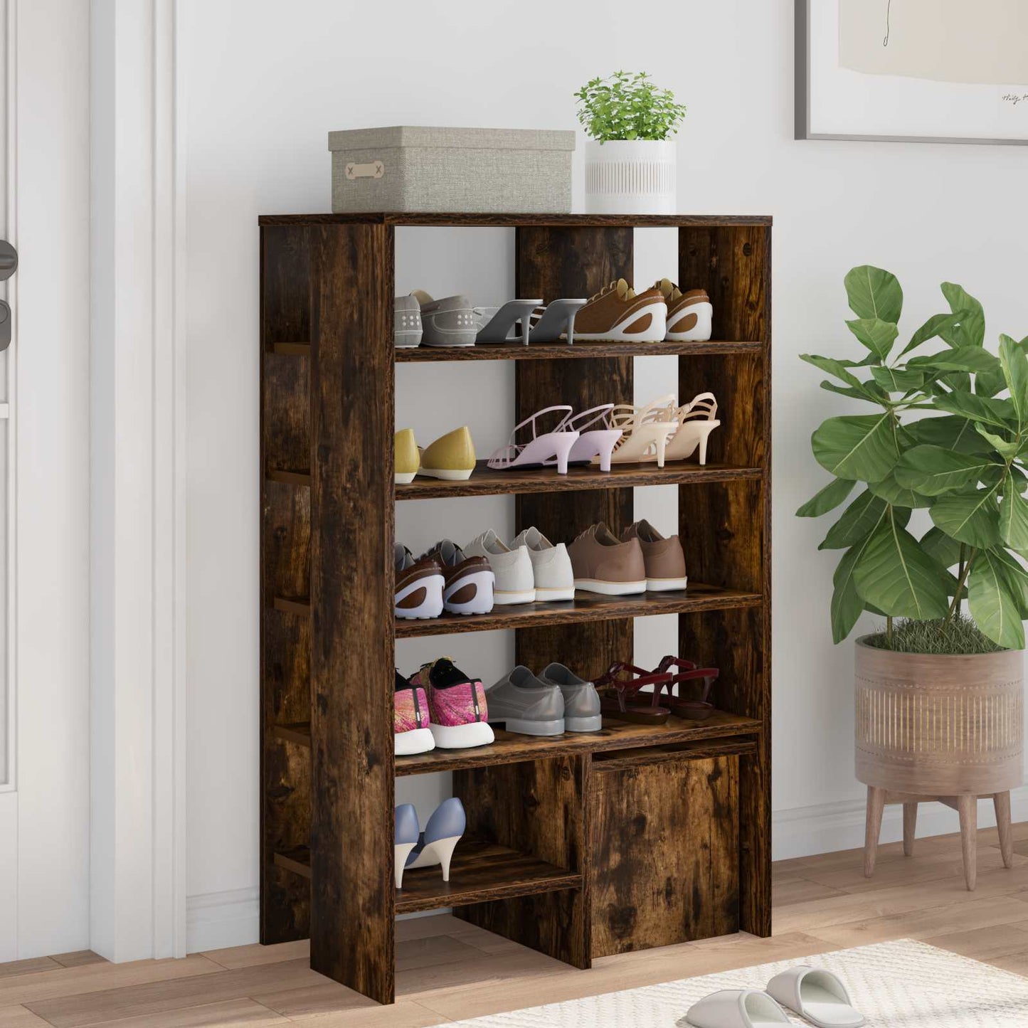 vidaXL Ντουλάπα Παπουτσιών 2 τμχ. 62 x 35 x 100 εκ. Επεξεργασμένο Ξύλο