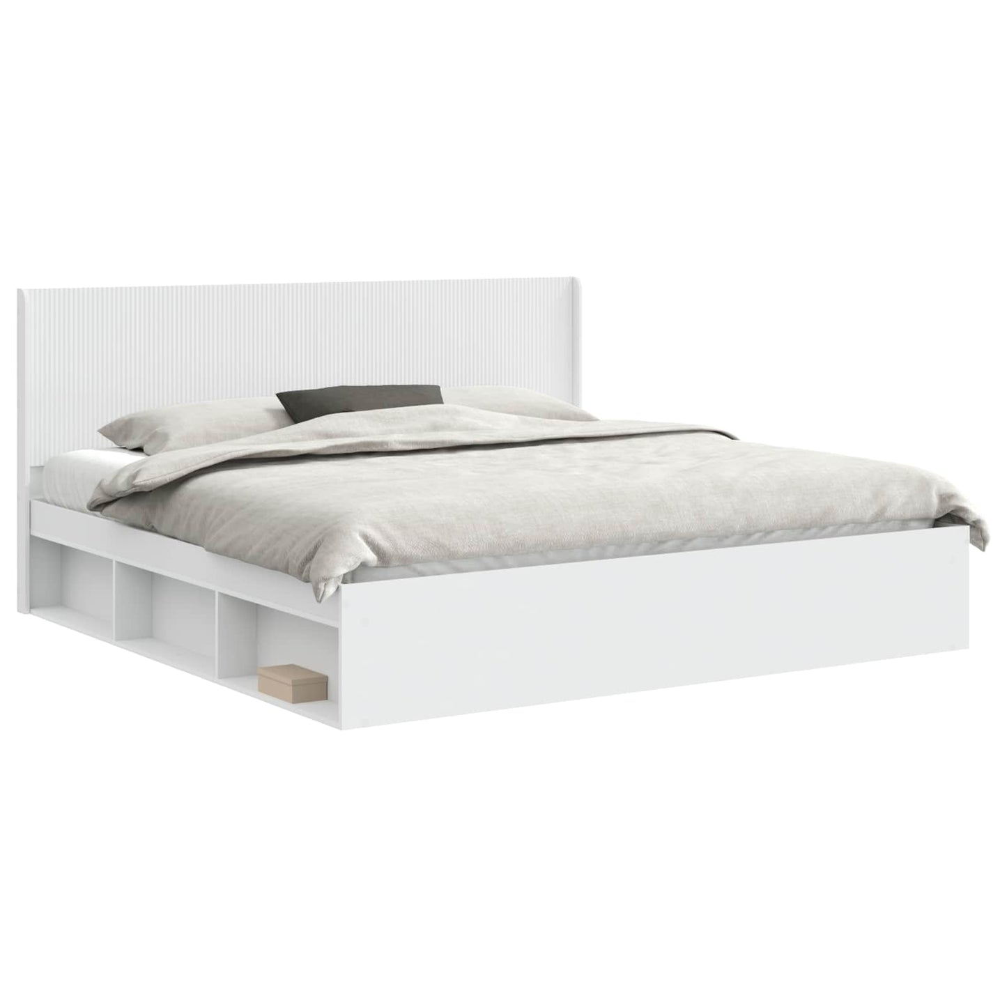 vidaXL Καλάθι με αποθήκη και κεφαλάρι Λευκό 200 x 200 cm