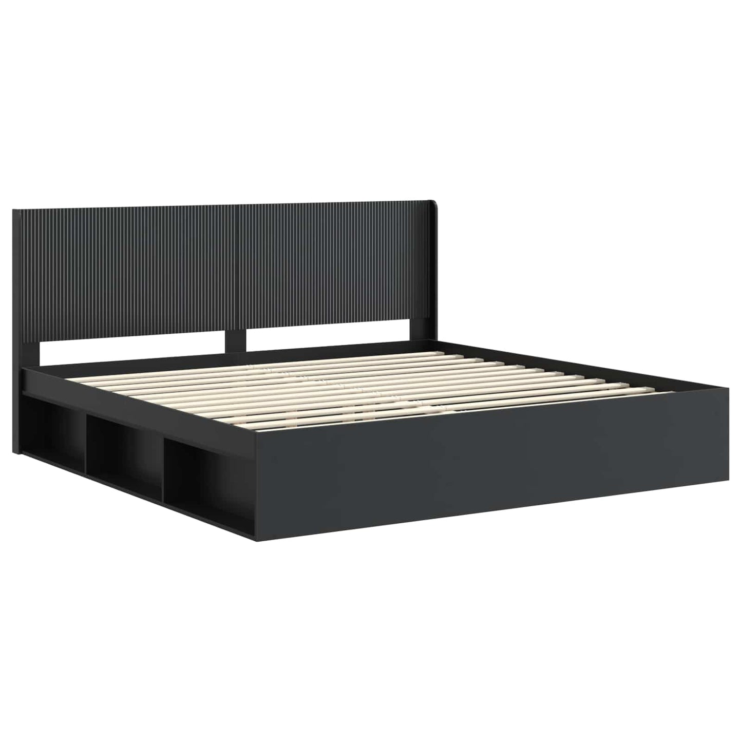 vidaXL Καλάθι με αποθήκη και κεφαλάρι Μαύρο 180 x 200 cm