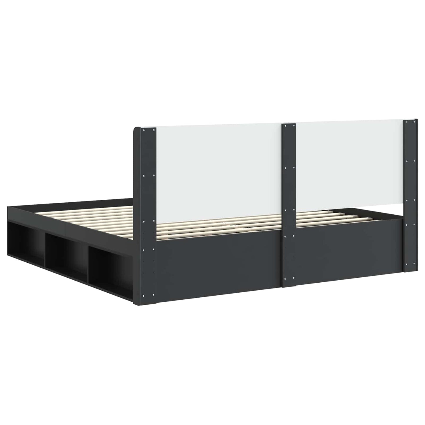 vidaXL Καλάθι με αποθήκη και κεφαλάρι Μαύρο 180 x 200 cm