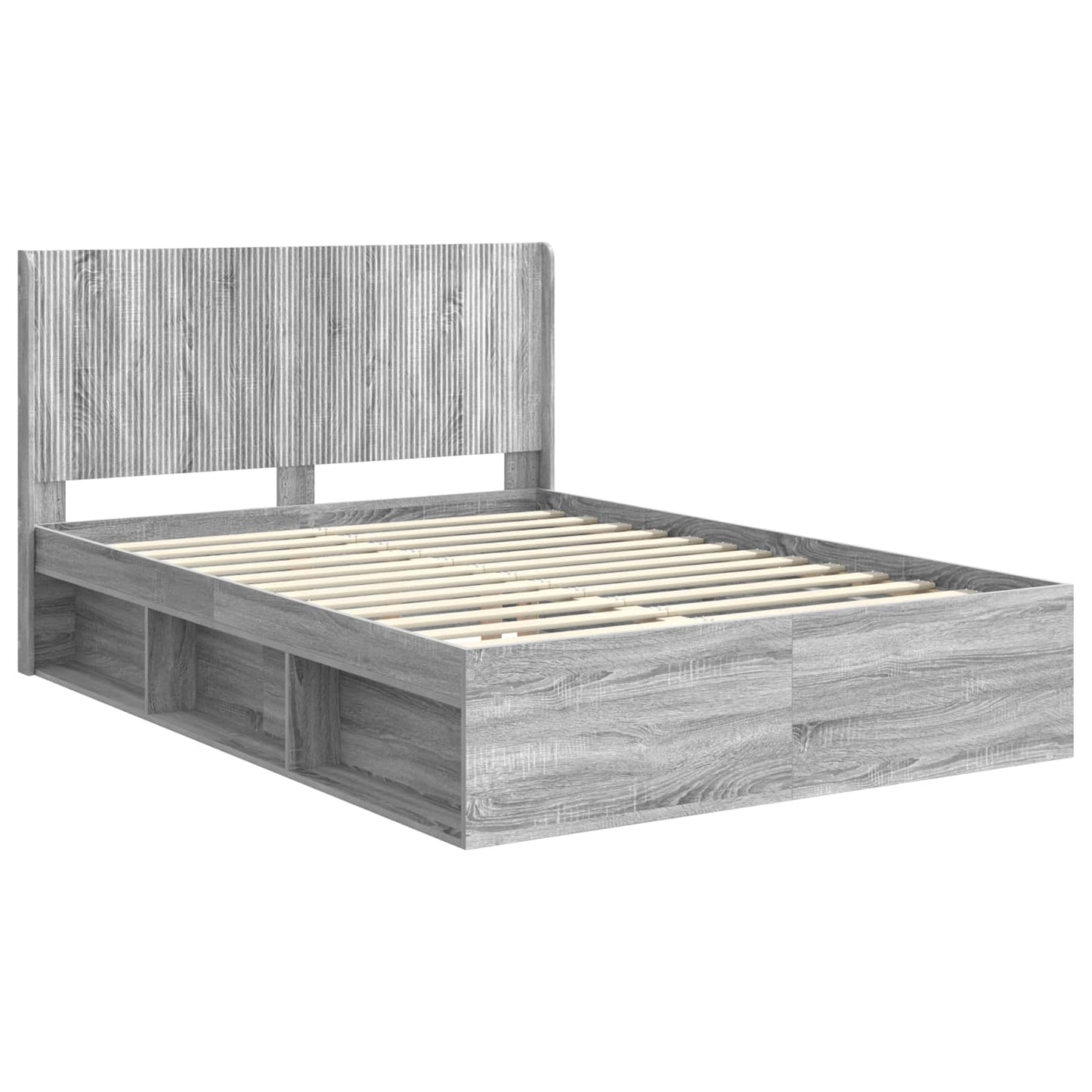 vidaXL Καλάθι με αποθήκη και κεφαλάρι Γκρι Sonoma 150 x 200 cm