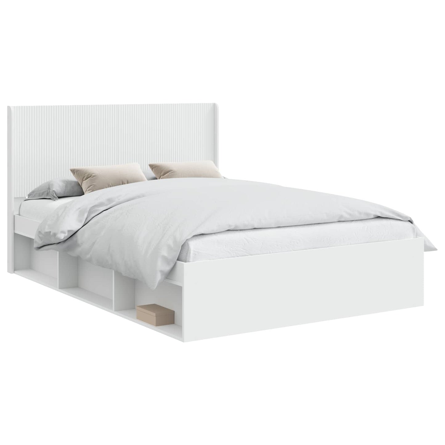 vidaXL Καλάθι με αποθήκη και κεφαλάρι 3 pcs Επεξεργασμένο Ξύλο