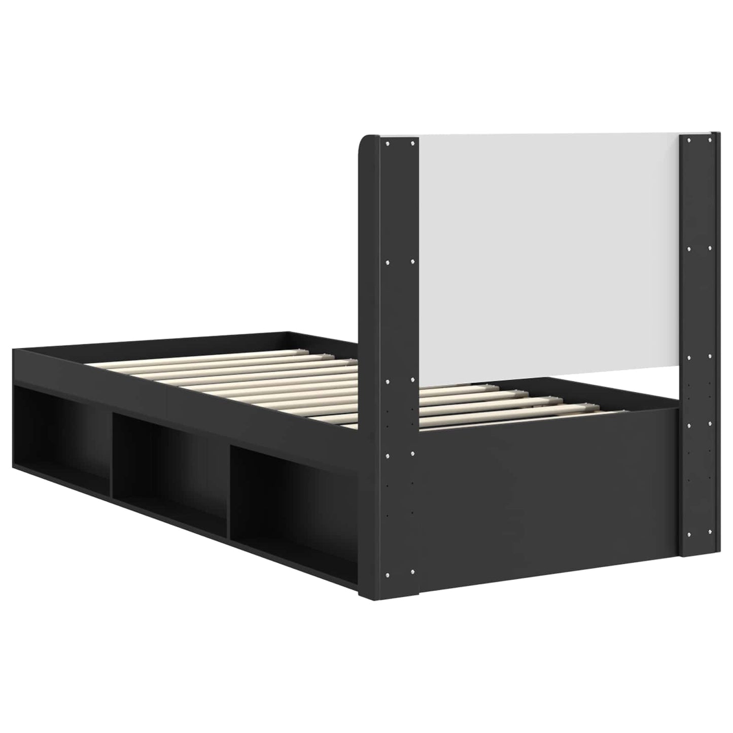 vidaXL Καλάθι με αποθήκη και κεφαλάρι Μαύρο 90 x 200 cm