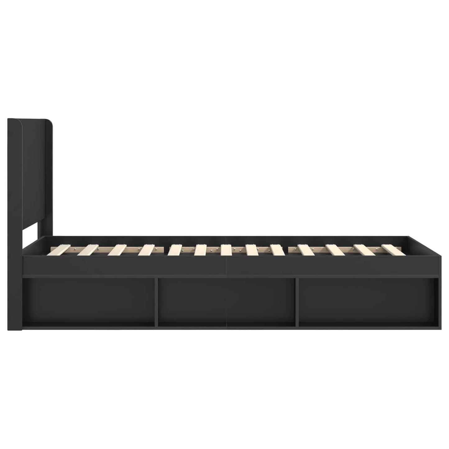 vidaXL Καλάθι με αποθήκη και κεφαλάρι Μαύρο 90 x 200 cm