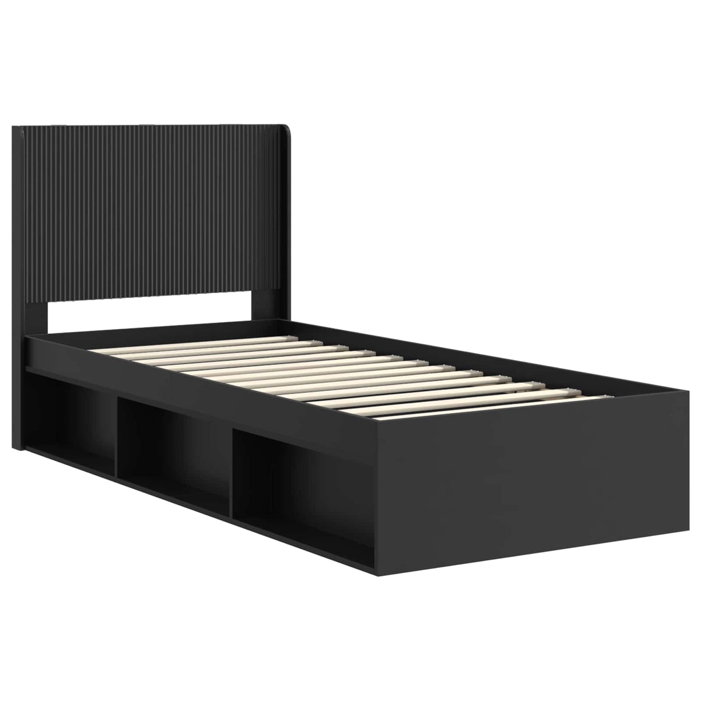 vidaXL Καλάθι με αποθήκη και κεφαλάρι Μαύρο 90 x 190 cm