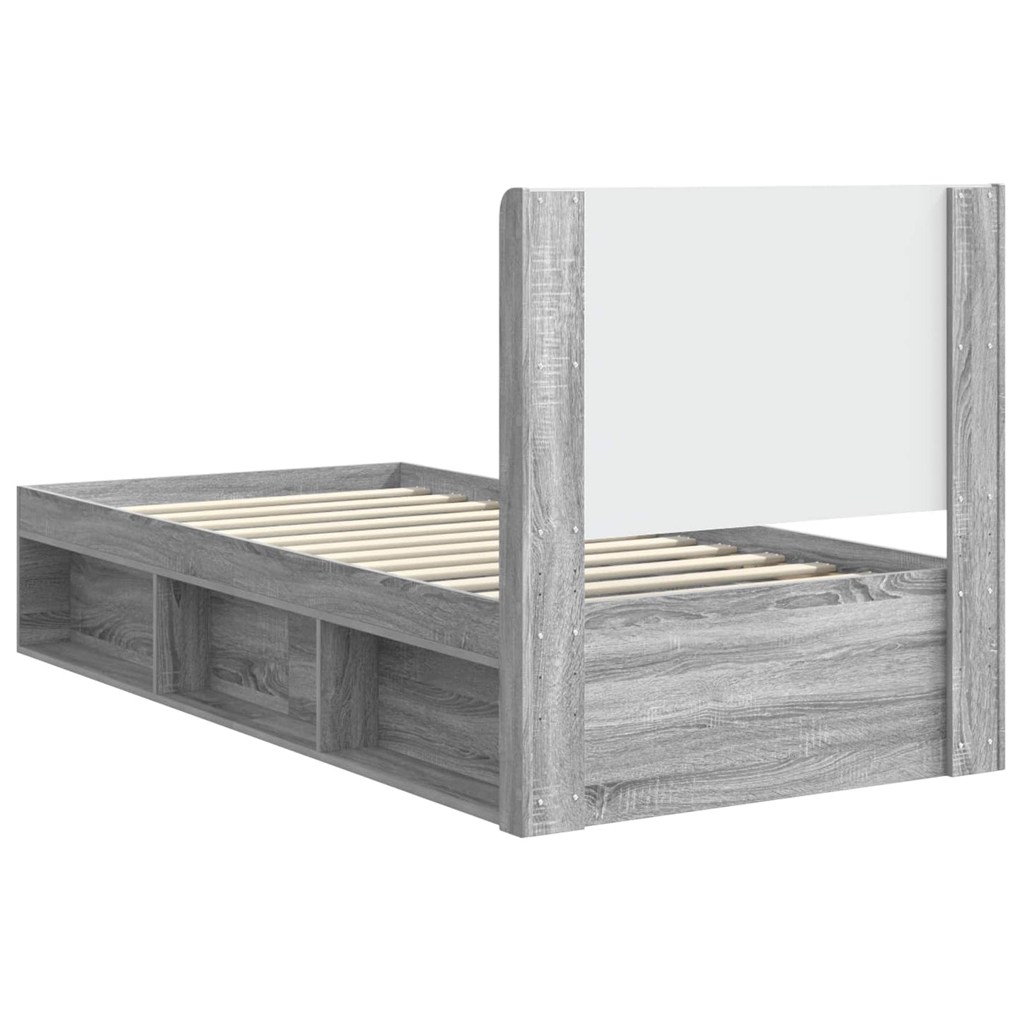 vidaXL Καλάθι με αποθήκη και κεφαλάρι Γκρι Sonoma 90 x 190 cm