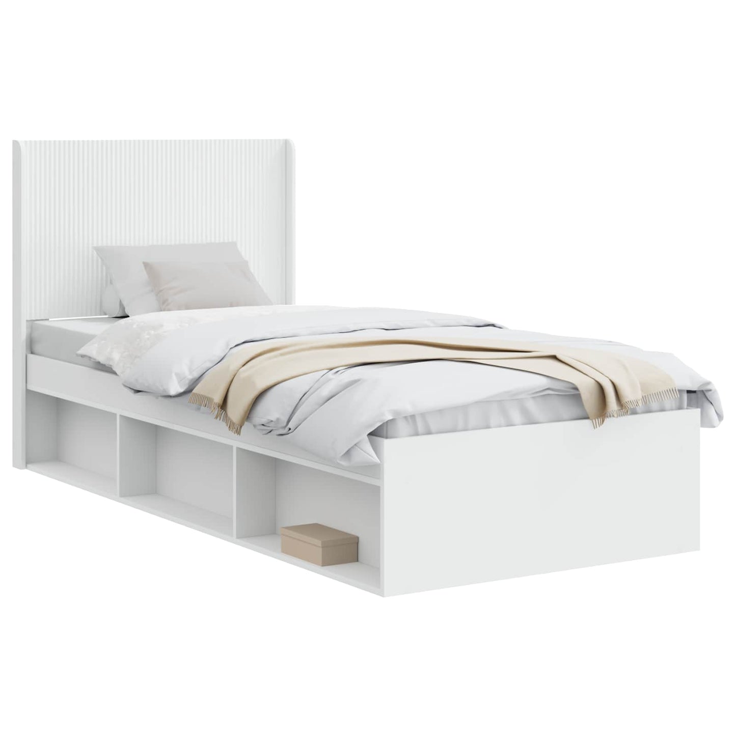 vidaXL Καλάθι με αποθήκη και κεφαλάρι Λευκό 75 x 190 cm