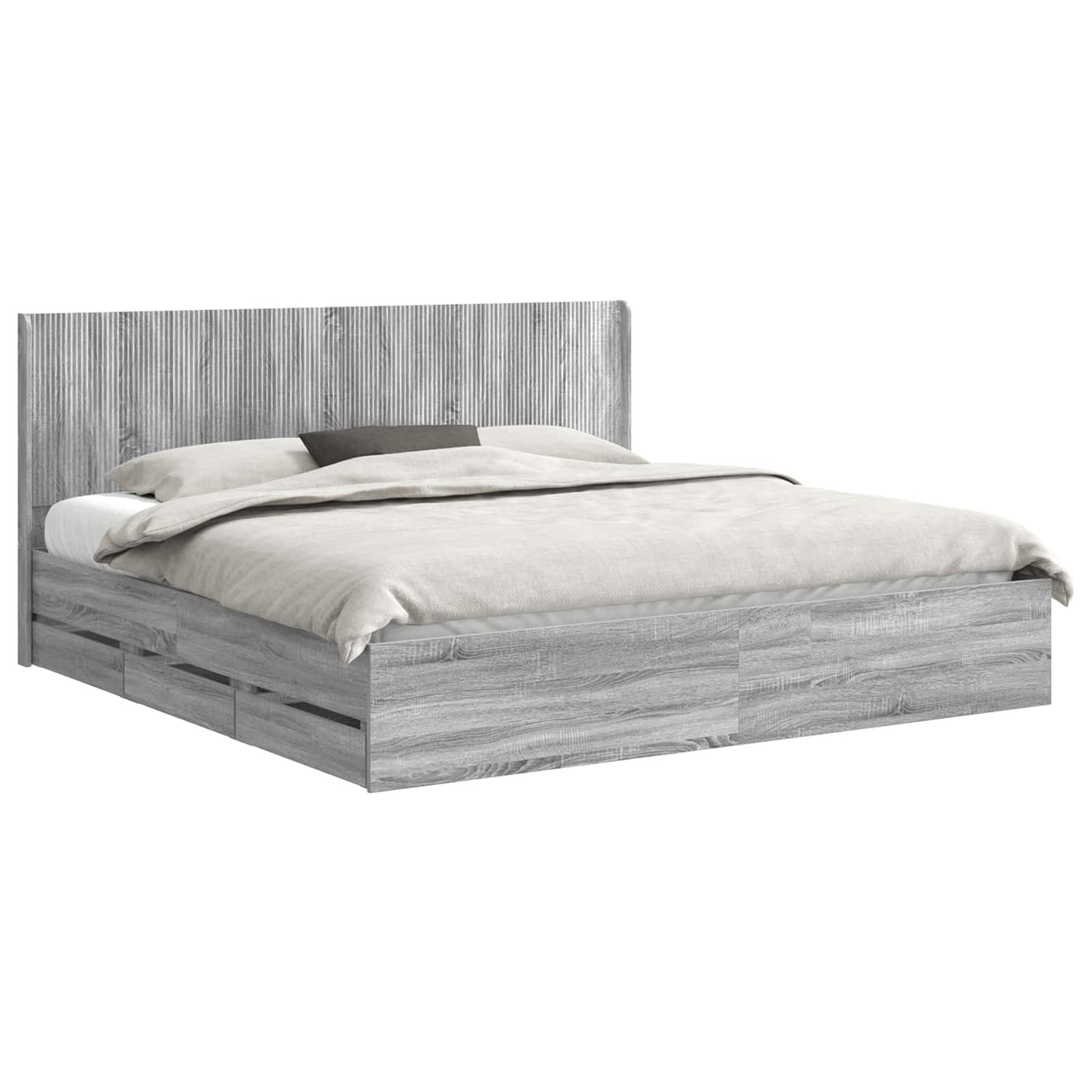 vidaXL Καλάθι με αποθήκη και κεφαλάρι Γκρι Sonoma 200 x 200 cm