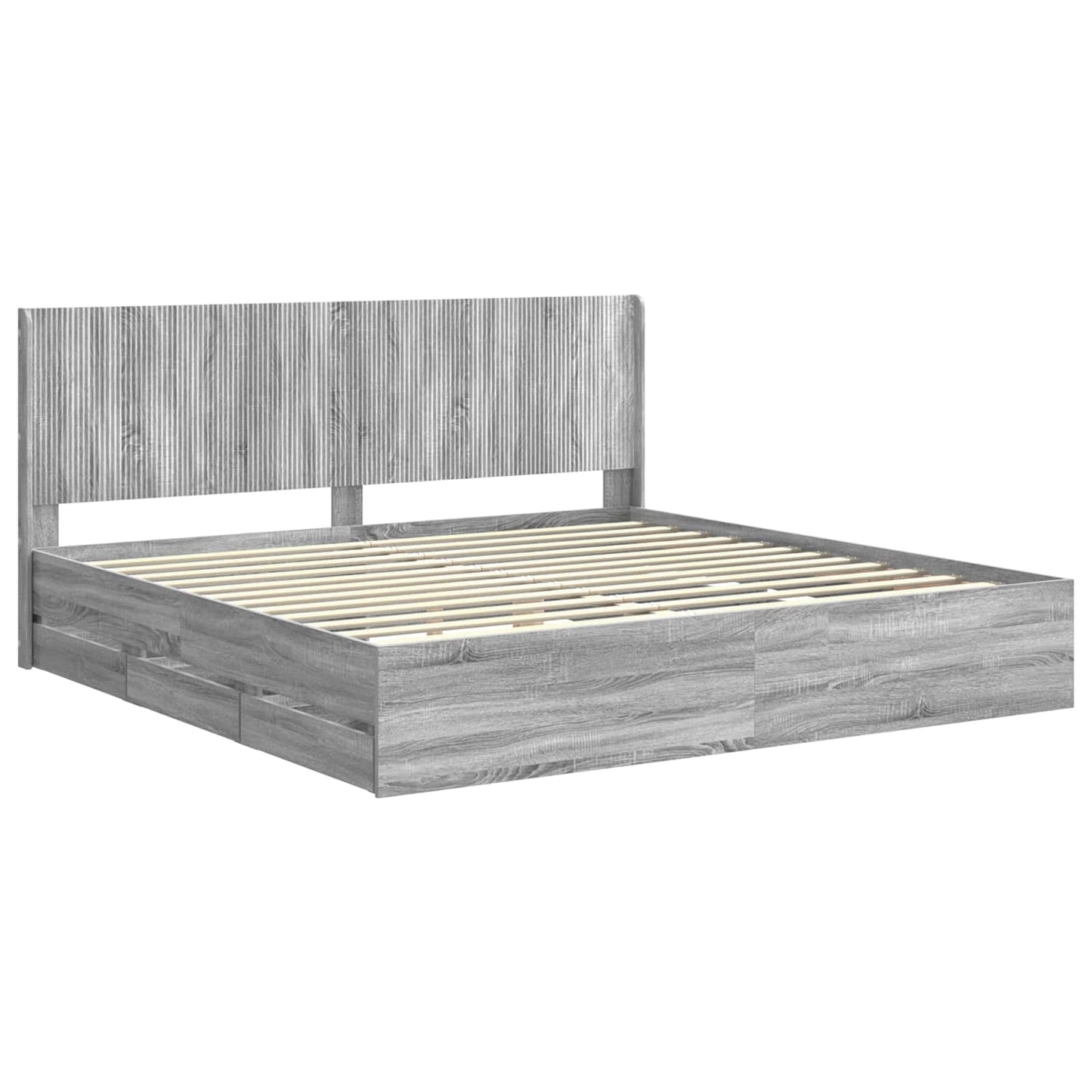 vidaXL Καλάθι με αποθήκη και κεφαλάρι Γκρι Sonoma 180 x 200 cm