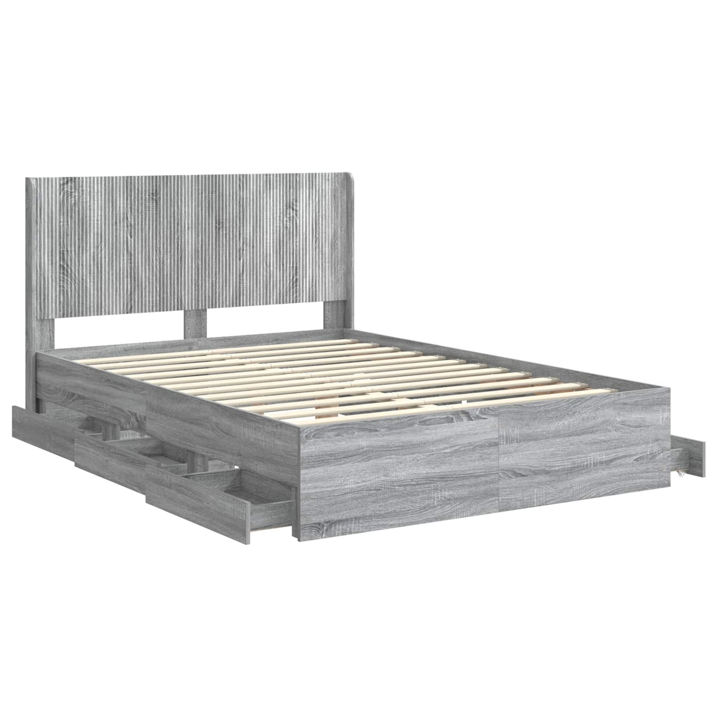 vidaXL Καλάθι με αποθήκη και κεφαλάρι Γκρι Sonoma 160 x 200 cm