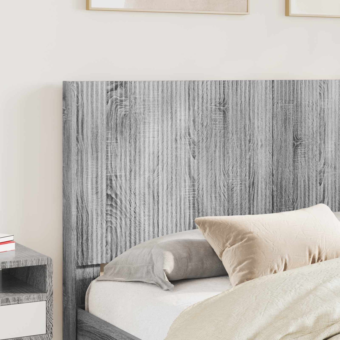 vidaXL Καλάθι με αποθήκη και κεφαλάρι Γκρι Sonoma 140 x 200 cm