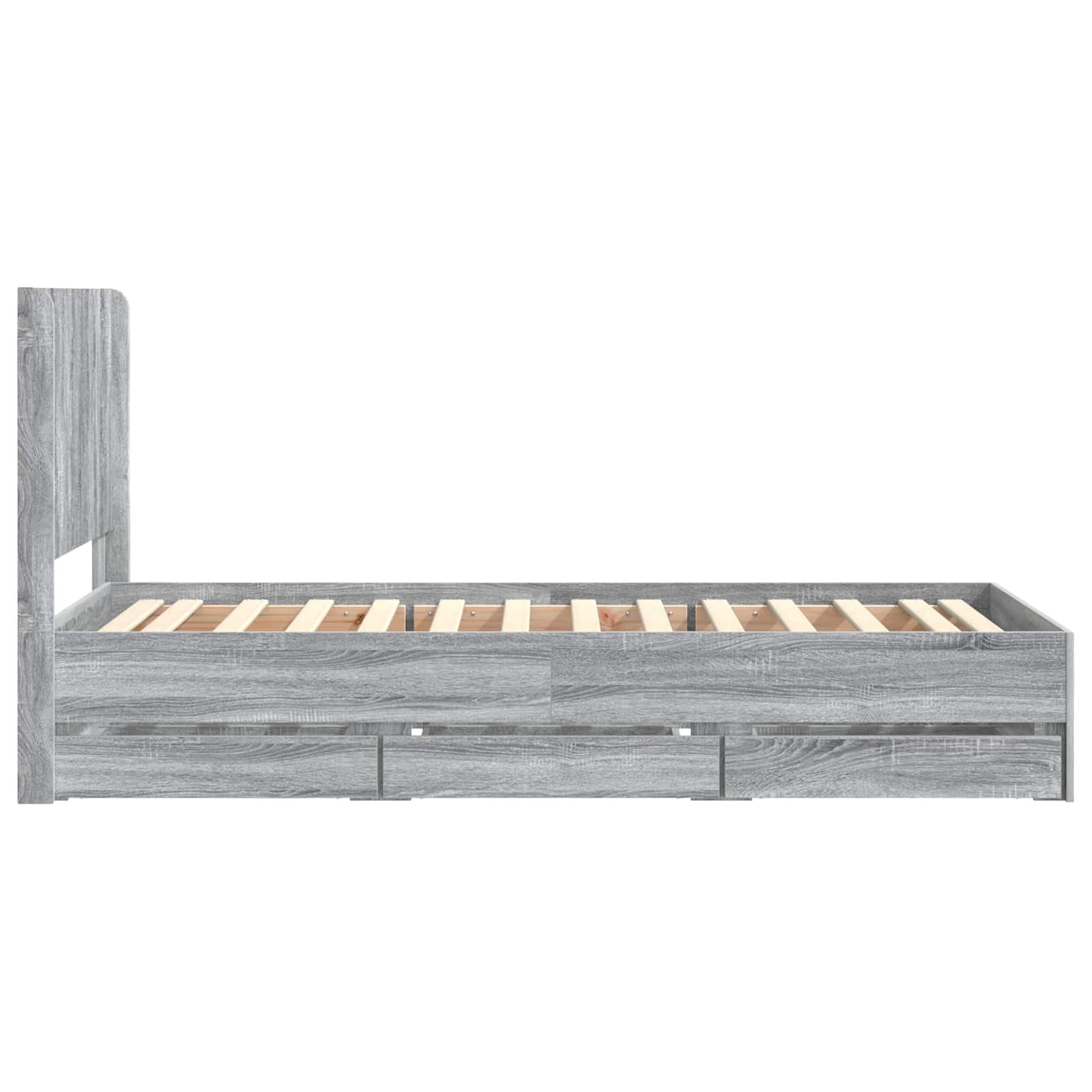 vidaXL Καλάθι με αποθήκη και κεφαλάρι Γκρι Sonoma 100 x 200 cm