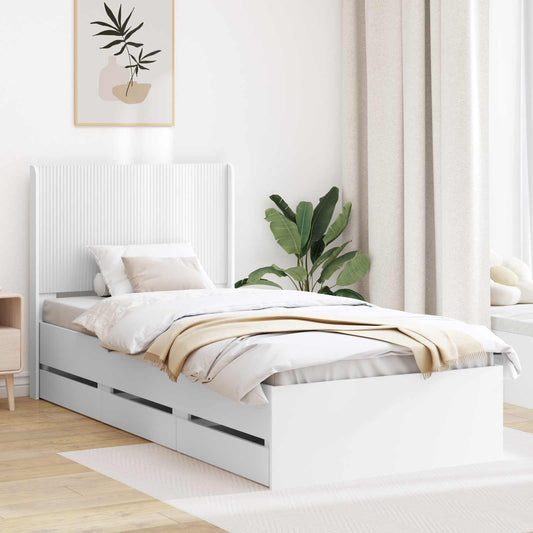vidaXL Καλάθι με αποθήκη και κεφαλάρι Λευκό 90 x 200 cm