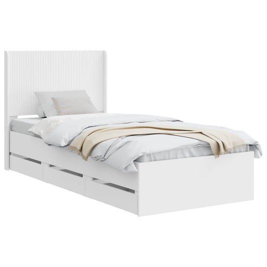vidaXL Καλάθι με αποθήκη και κεφαλάρι Λευκό 90 x 200 cm