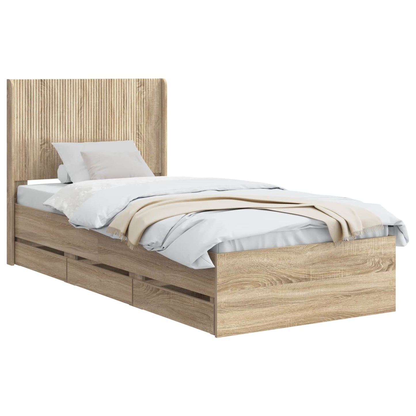 vidaXL Καλάθι με αποθήκη και κεφαλάρι Sonoma Δρυς 75 x 190 cm