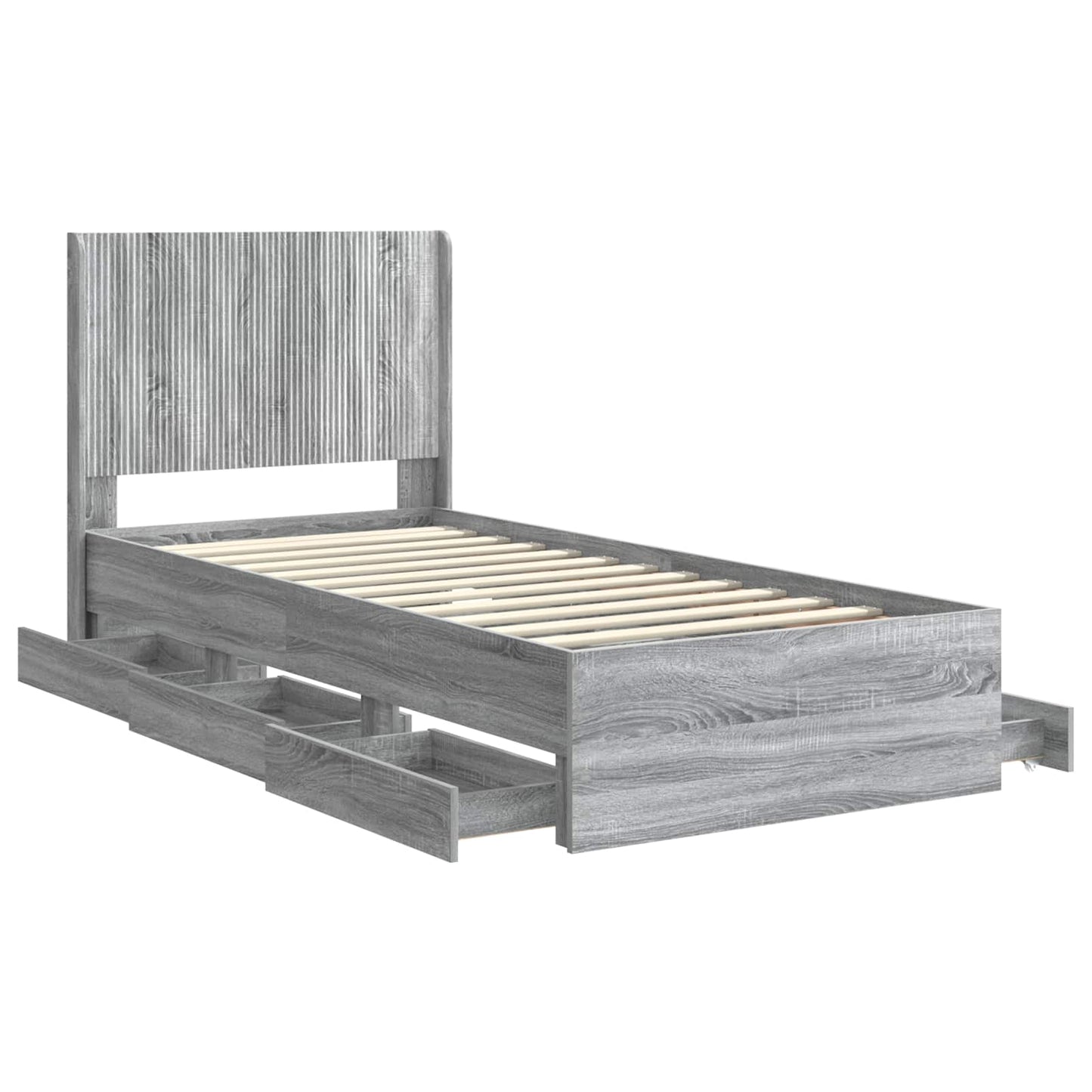 vidaXL Καλάθι με αποθήκη και κεφαλάρι Γκρι Sonoma 75 x 190 cm
