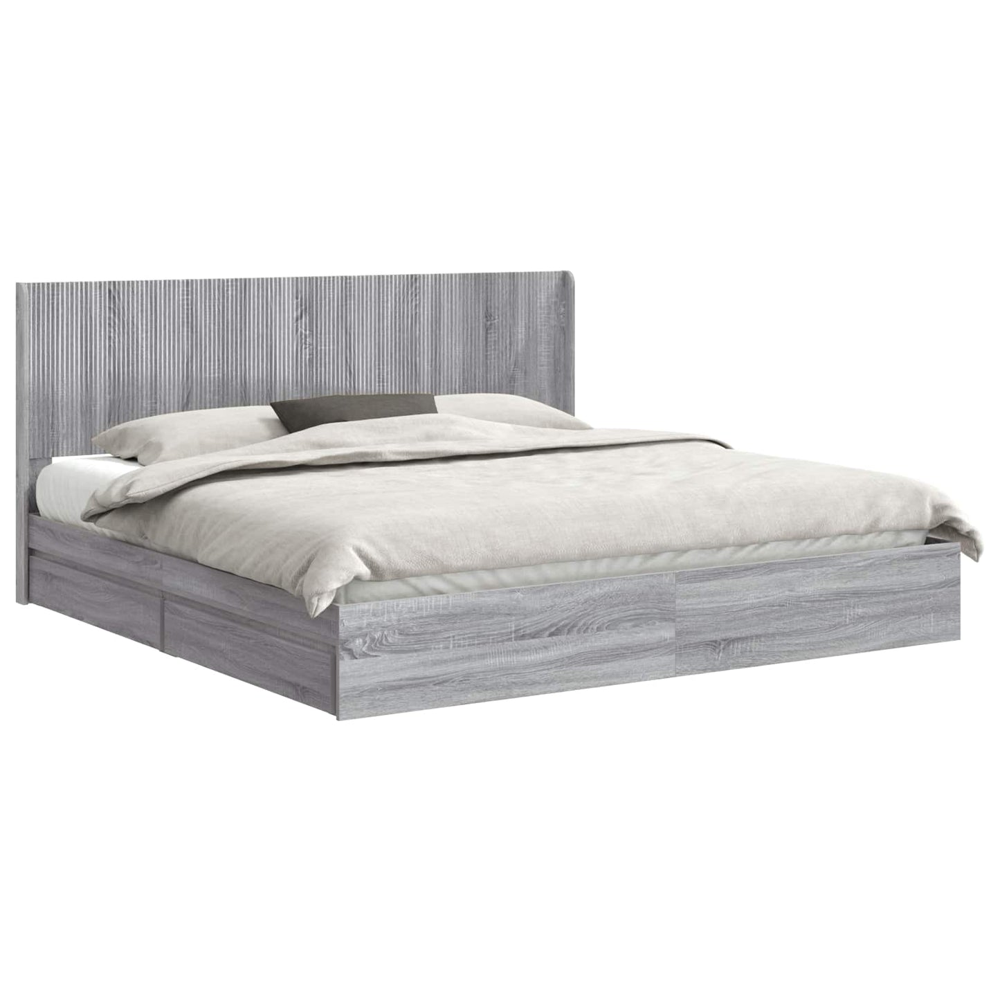vidaXL Καλάθι με αποθήκη και κεφαλάρι Γκρι Sonoma 200 x 200 cm