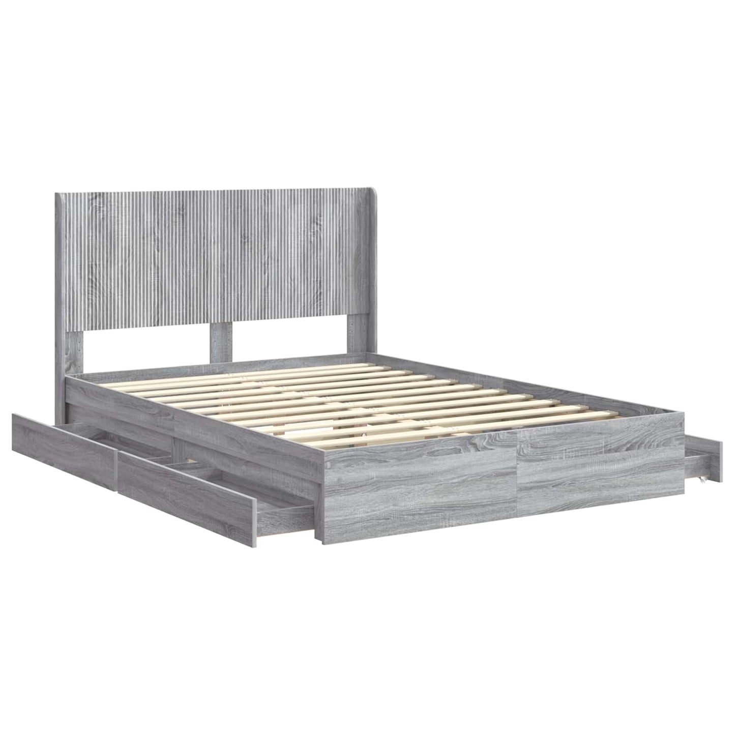 vidaXL Καλάθι με αποθήκη και κεφαλάρι Γκρι Sonoma 150 x 200 cm